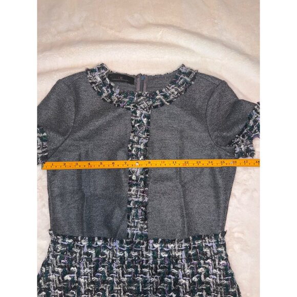 Carolina Herrera Wool Blend Tweed & Knit Dress Size 4 – Classic & Elegant - Picture 10 of 15